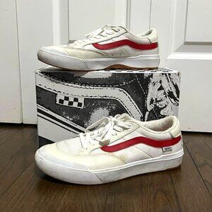 Vans Berle Sport Vintage Leather/Mesh Sneaker in White/Chili Pepper (Men's 10.5)